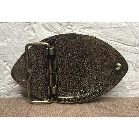 Vintage Sunbelt Truck Center Football Belt Buckle Made in USA with Box Rare - Picture 6 of 11